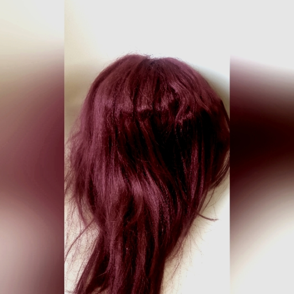 💲5️⃣ in 🛍️of4+  Burgundy Red Plum Wig